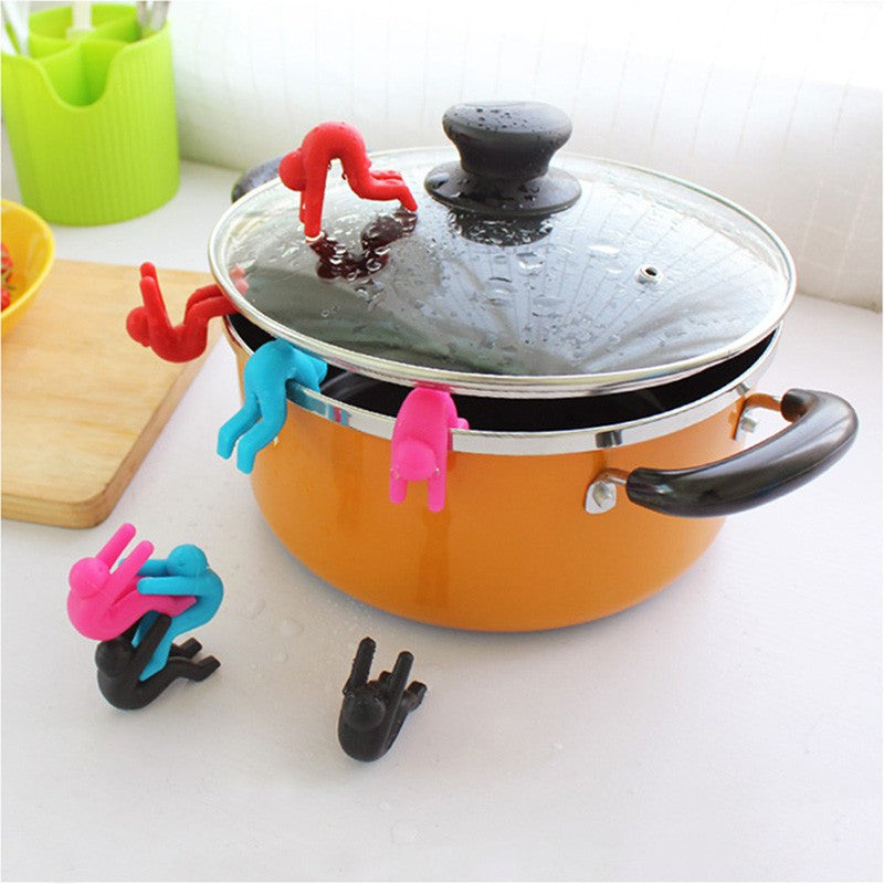 Red, blue, pink or black Silicon stoppers making cooking fun and stopping pots boiling over 