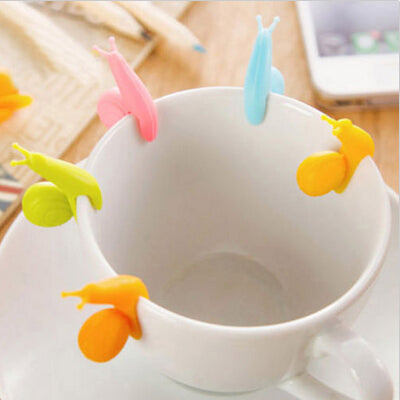 5 Cute Snail Shape Silicone Tea Bag Holder - Random Colors
