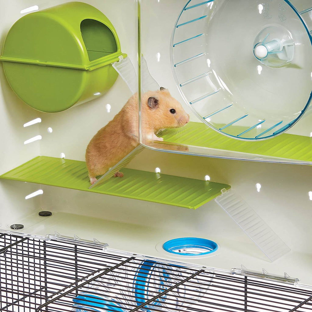 Hamster house includes non slip runs for those little hamster feet!