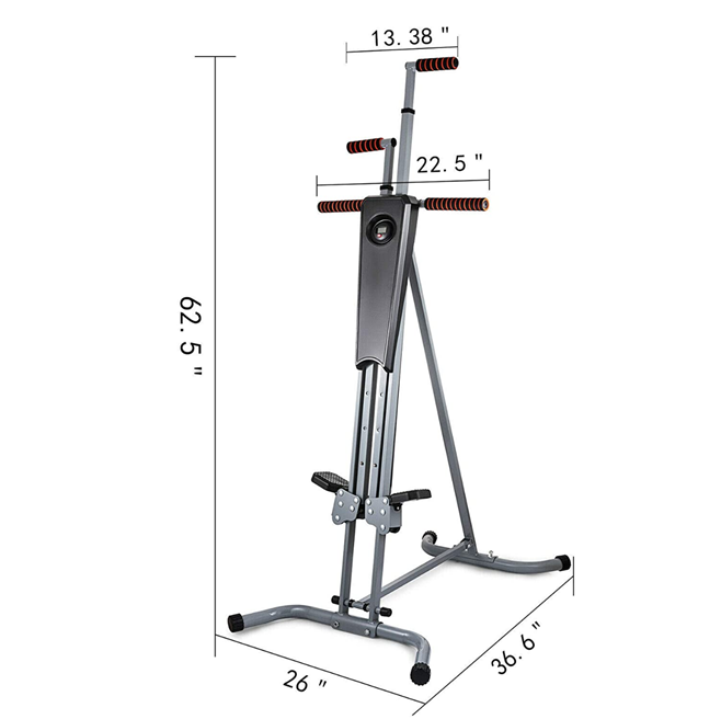Easy store Vertical stepper can support people weighing up to 286 pounds