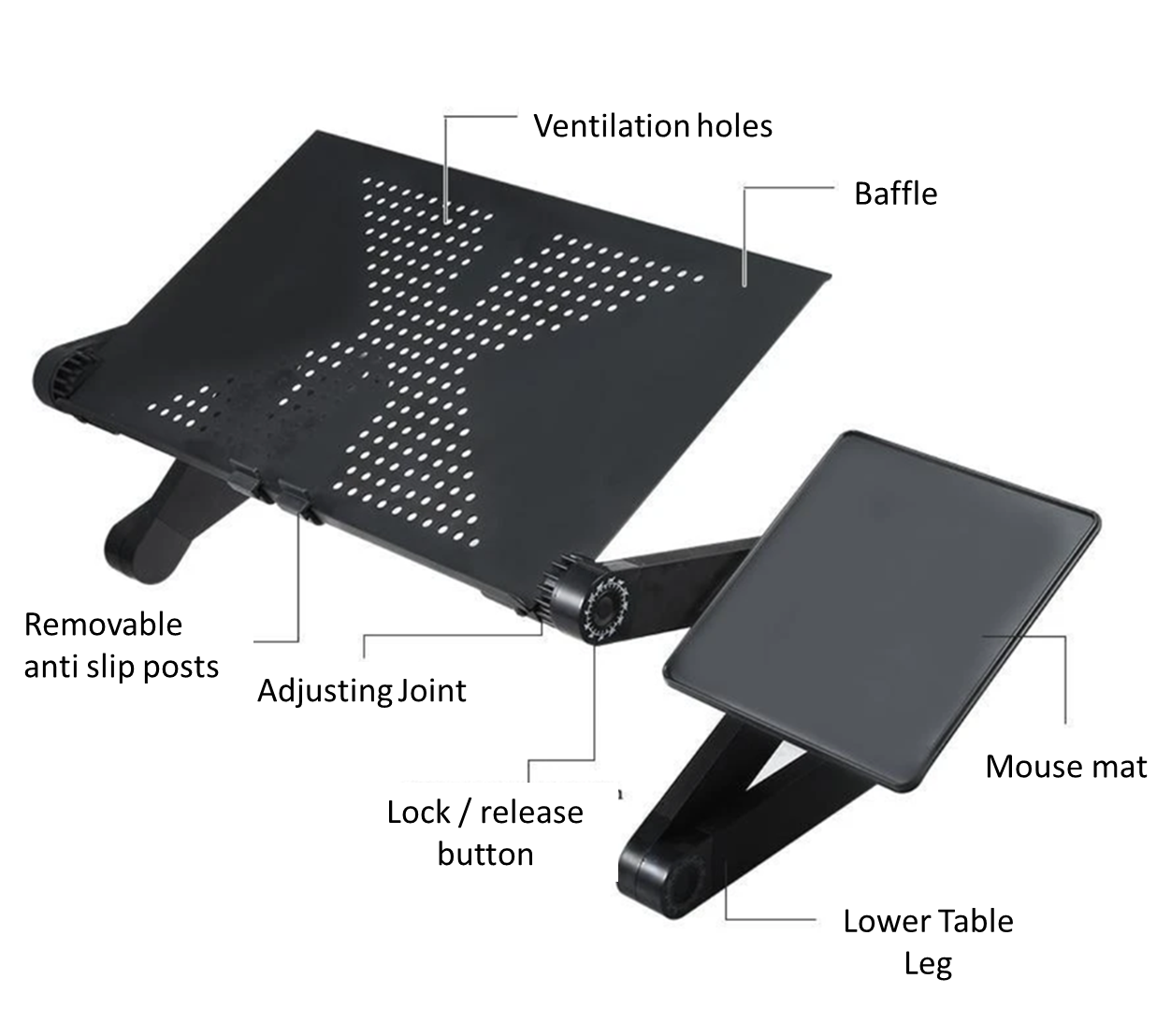 Tablet holder desk perfect for adjusting to any position