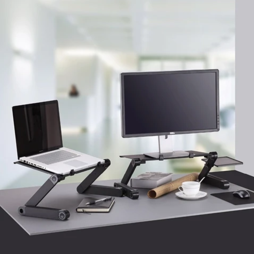 Lap top and tablet holder – fit two on a desk to hold all your computing appliances