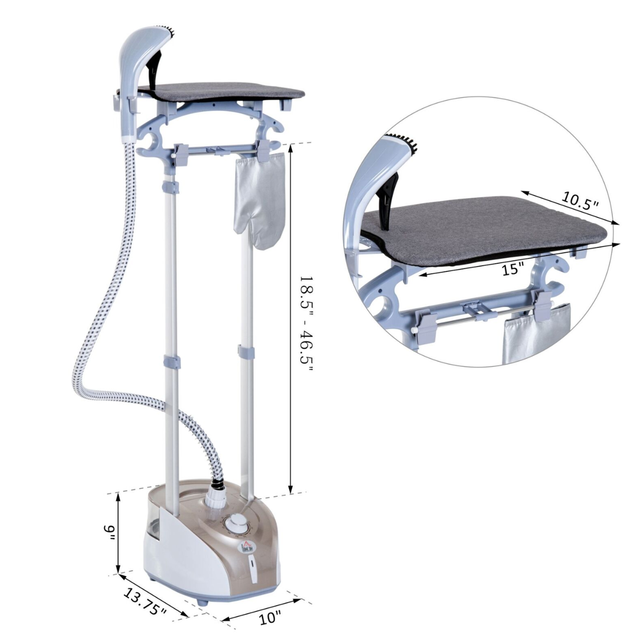 Best Garment Steamer with built in ironing board for ironing all clothes and curtains