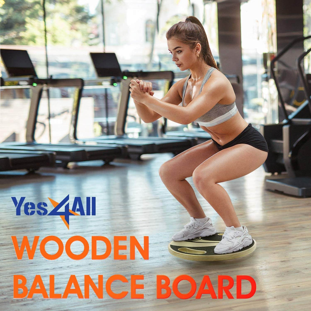 Wooden balance board is perfect for all types of exercise and gym whether at work, home or in the gym