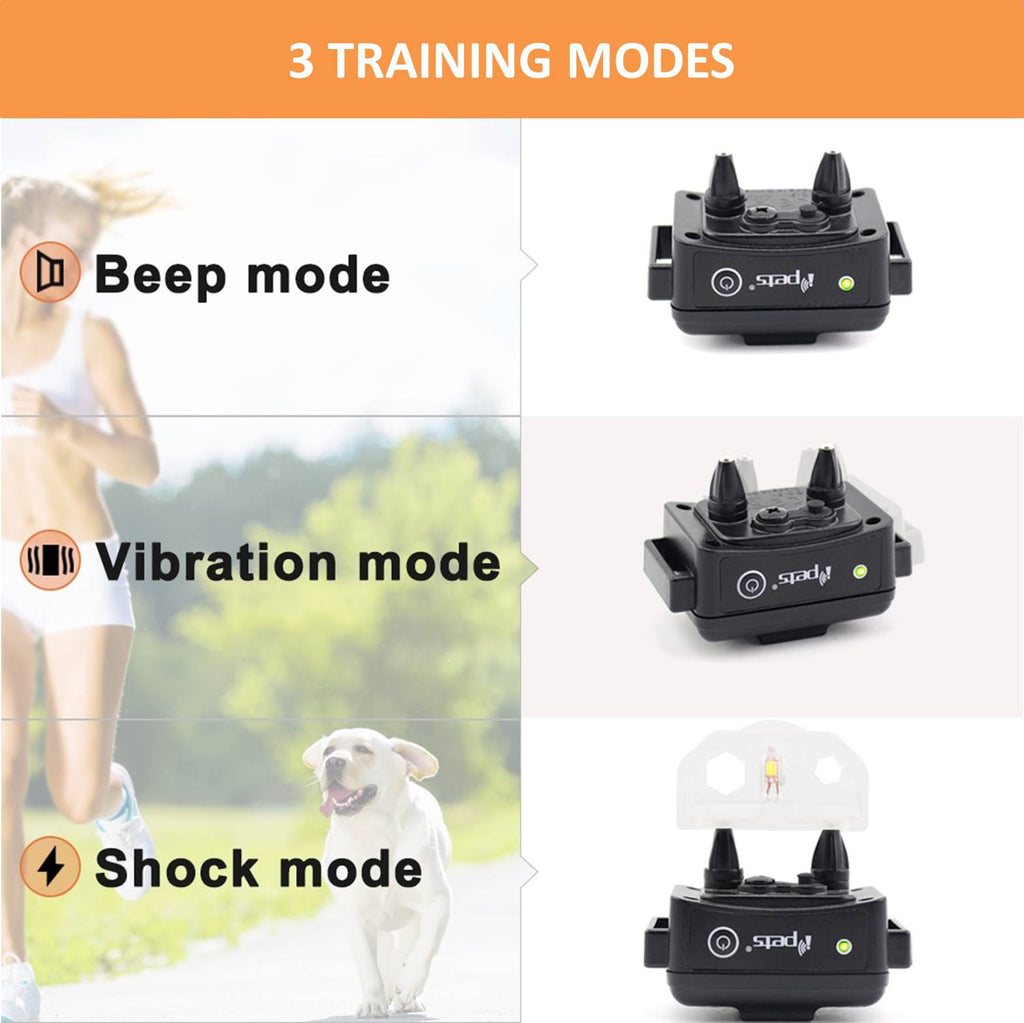 Best Dog training collar with 3 modes – shock, vibrate and beep and an easy to control intensity wheel 