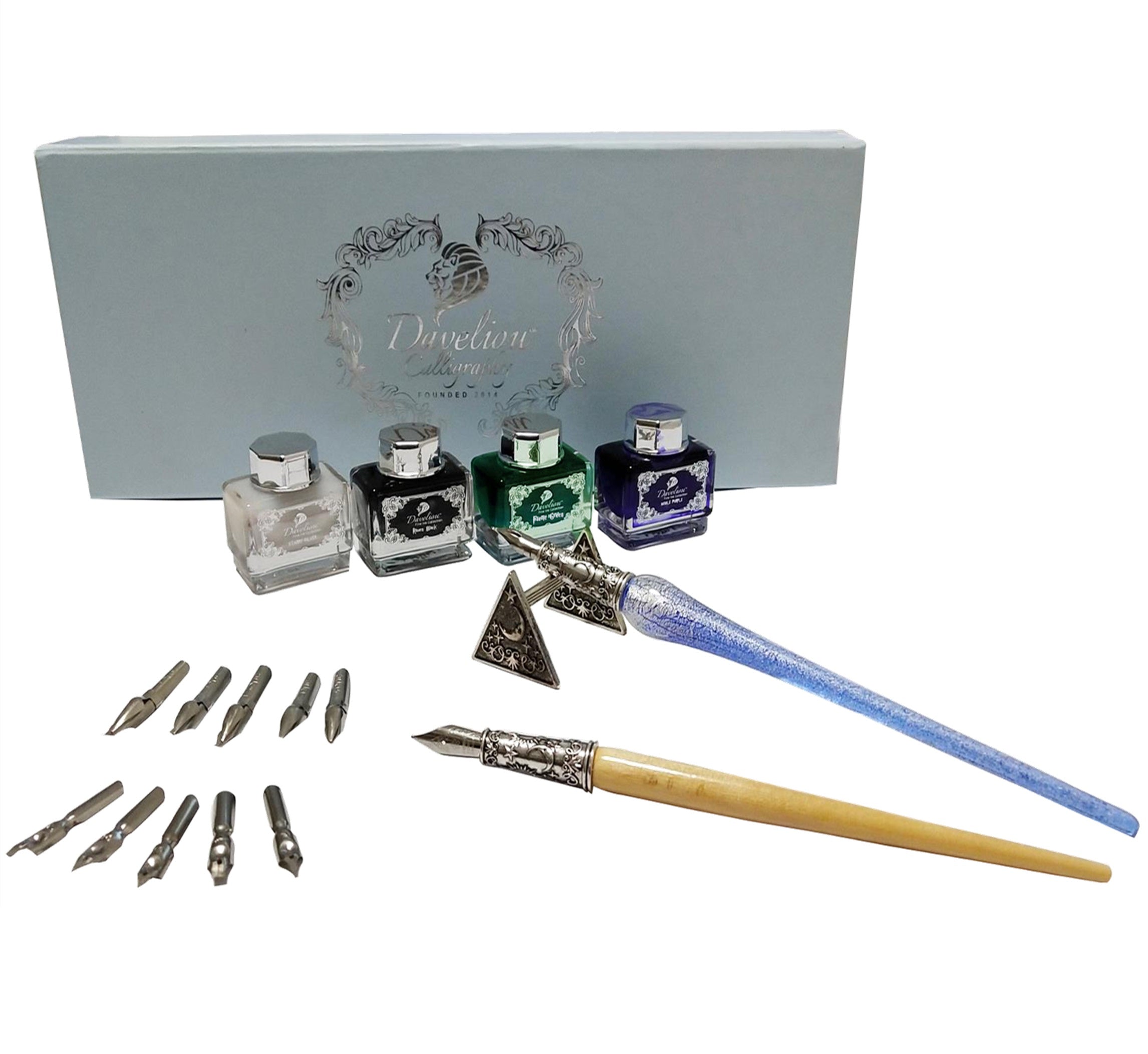 Daveliou™ Blue Calligraphy Pen Set