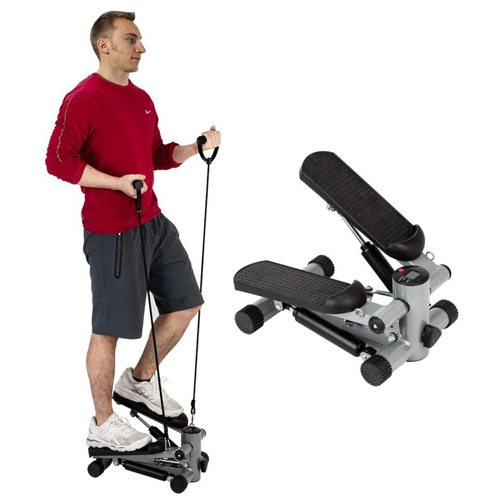 Mini home gym workout with this air stepper machine.  Portable and easy to work out on