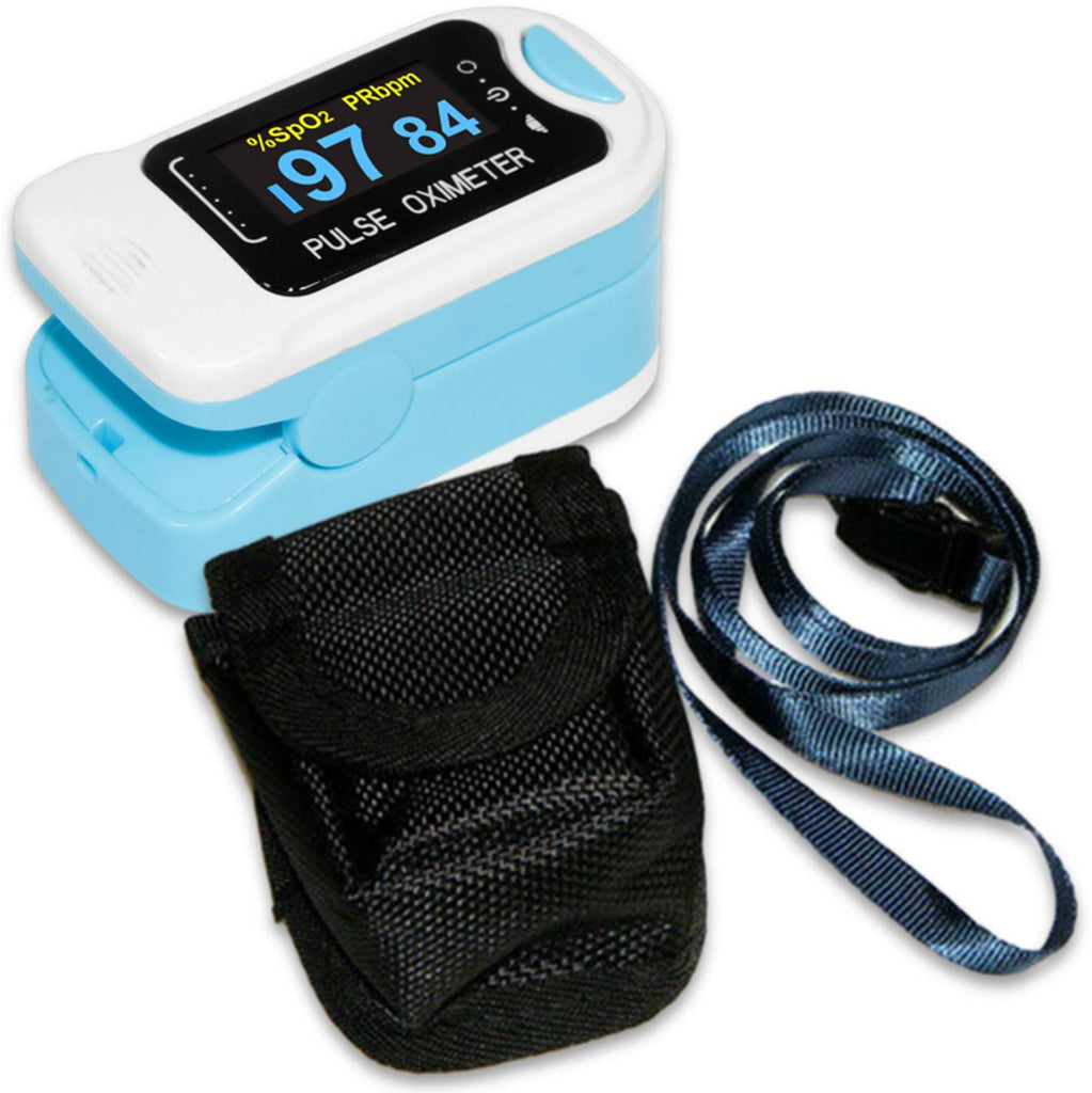 Our finger tip pulse oximeter can help you to monitory your oxygen saturation level.  It is certified by the FBA and comes standard with a handy carry pouch and lanyard.  Quick and easy to use, you can know your pulse and oxygen levels in minutes without having to visit a doctor or hospital.
